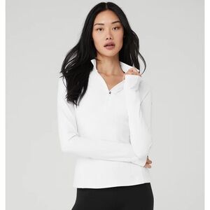 NWT Alo Zip Pullover White Medium